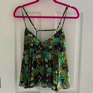 Colorful  print flowy top